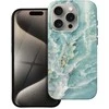 Dėklas Case for iPhone 15 PRO Forcell F-Protect Mirage compatible with Magsafe Military Drop-Test žalias marble