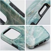„iPhone 15 PRO MAX“ dėklas „Forcell F-Protect Mirage“, suderinamas su „Magsafe Military Drop-Test“, žalias marmuras