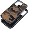 „iPhone 16 PRO MAX“ dėklas su „Forcell F-Protect Levels“ dvigubo sluoksnio 4D technologija, suderinamas su „Magsafe Military Drop-Test“ dykumos kamufliažu.