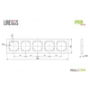 Liregus 5-vietis rėmelis EPSILON SLIM LINE, šampano sp.