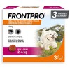 FRP FRONTPRO tabletės nuo blusų ir erkių šunims (2-4kg) - 3x 11,3mg