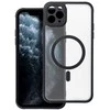 „Oem“ dėklas, skirtas „iPhone 11 PRO MAX“ telefonui, visiškai matinis „Mag“ dėklas, suderinamas su „MagSafe“ juodas