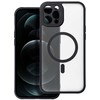„Oem“ dėklas, skirtas „iPhone 12 PRO MAX“ telefonui, visiškai matinis „Mag“ dėklas, suderinamas su „MagSafe“ juodas