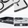 „Oem“ dėklas, skirtas „iPhone 11 PRO MAX“ telefonui, visiškai matinis „Mag“ dėklas, suderinamas su „MagSafe“ juodas