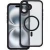 „Oem“ dėklas, skirtas „iPhone 16 PLUS“, visiškai matinis „Mag“ dėklas, suderinamas su „MagSafe“ juodas