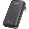 Įkroviklis jungiama į tinklą podróżna GaN Dudao A65Q 65W USB-A / USB-C PD ultracienka EU / US - juoda