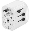 Gembird TPA-EU2A1C15-01-W įžemintas universalus kelioninis maitinimo adapteris, 15 W, baltas