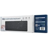 Gembird KB-MCH-05-CYRL Slim su laidu multimedia klaviatūra, juodas, RU išdėstymas