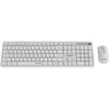 Klaviatūra Gembird KBS-WMS-01-W Silent key Pro Business wireless desktop set, baltas, US išdėstymas