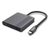Gembird A-CM-HDMIFDPF-01 USB-C to HDMI + DP adapter, 4K 60Hz, juodas