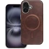Oem GENTLEMAN MAG COVER dėklas suderinamas su MagSafe skirtas Apple iPhone 15 rudos spalvos