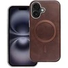 Oem GENTLEMAN MAG COVER dėklas suderinamas su MagSafe skirtas Apple iPhone 16 Pro rudos spalvos