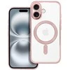OEM dėklas, skirtas iPhone 16, Electro Mag dėklas, suderinamas su MagSafe, auksinis-rose