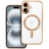 OEM dėklas, skirtas iPhone 16, Electro Mag dėklas, suderinamas su MagSafe auksiniu dangteliu