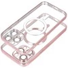 OEM dėklas, skirtas iPhone 16 PRO, Electro Mag dėklas, suderinamas su MagSafe, auksinis-rožinis