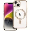 OEM dėklas, skirtas iPhone 14, Electro Mag dėklas, suderinamas su MagSafe auksiniu dangteliu