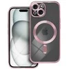OEM dėklas, skirtas iPhone 15, Electro Mag dėklas, suderinamas su MagSafe, auksinis-rose