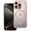 OEM dėklas, skirtas iPhone 16 PRO, Electro Mag dėklas, suderinamas su MagSafe, auksinis-rožinis
