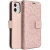 Forcell OEM atverčiamas dėklas iPhone 12 / 12 PRO Mezzo Book mandala rožinis auksinis