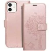 Dėklas Forcell Oem Flip case for iPhone 12 / 12 PRO Mezzo Book medžio rose auksinis