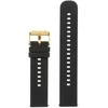Pacific U27 rubber watch strap - juodas/auksinis - 18mm