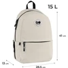 Gopack Mokyklinė kuprinė GO26-188M-1. Rudos spalvos. 3 cm x 34 cm x 40 cm.