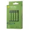 GP Baterija Charger B421 with 4x AAA Rechargable batteries, 2100 mAh, 1.2V, Žalias EU