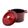 Grand_Feu Emaliuotas ketaus mini puodas, raudonas, 0,65 l.