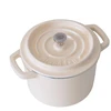 Grand_Feu Emaliuotas ketaus mini puodas, baltas, 0,65 l.