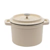 Grand_Feu Emaliuotas ketaus mini puodas, baltas, 0,65 l.
