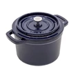 Grand_Feu Emaliuotas ketaus mini puodas, mėlynas, 0,65 l.