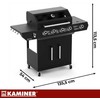 Gas grill 4+1 17kW Varen Juodas 5.0 Kaminer