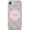 Guess 4G Circle Classic Logo MagSafe dėklas iPhone 16e - rožinis