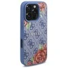 Guess GUHMP16LP4ROPEMCB Apple iPhone 16 Pro 6.3" dėklas telefonui mėlynos spalvos 4G Flowers Print MagSafe