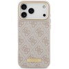 Dėklas Guess 4G Logo Plate MagSafe Case for iPhone 17 Pro Max - Rožinė