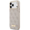 Dėklas Guess 4G Logo Plate MagSafe Case for iPhone 17 Pro Max - Rožinė
