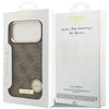 Guess 4G Logo Plate MagSafe dėklas Apple iPhone 17 Pro Max rudos spalvos