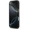Guess PU Leather 4G Gold Frame MagSafe dėklas skirtas Apple iPhone 17 juodos spalvos