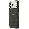 Guess PU Leather 4G Gold Frame MagSafe dėklas skirtas Apple iPhone 17 Pro Max juodos spalvos