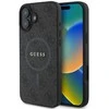 Guess PU Leather 4G Colored Ring MagSafe Apple iPhone 16 dėklas telefonui juodos spalvos