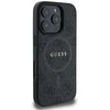 Guess PU Leather 4G Colored Ring MagSafe Apple iPhone 16 Pro dėklas telefonui juodos spalvos