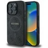 Guess PU Leather 4G Colored Ring MagSafe Apple iPhone 16 Pro dėklas telefonui juodos spalvos