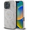 Dėklas Guess GUHMP16LG4GFRP Apple iPhone 16 Pro 6.3" rožinės spalvos hardcase 4G Ring Classic Logo MagSafe