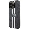 Guess telefono dėklas iPhone 14 Pro Max 6,7 GUHMP14XP4RPSK juodas hard telefono dėklas 4G Printed Stripes MagSafe