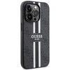 Guess telefono dėklas iPhone 14 Pro Max 6,7 GUHMP14XP4RPSK juodas hard telefono dėklas 4G Printed Stripes MagSafe