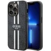 Guess telefono dėklas iPhone 14 Pro Max 6,7 GUHMP14XP4RPSK juodas hard telefono dėklas 4G Printed Stripes MagSafe