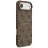 GUESS dėklas, skirtas IPHONE 17 Air, suderinamas su MagSafe GUHMP17MG4GFRW (PU 4G Ring Classic Logo) rudas