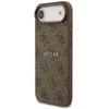 GUESS dėklas, skirtas IPHONE 17 Air, suderinamas su MagSafe GUHMP17MG4GFRW (PU 4G Ring Classic Logo) rudas