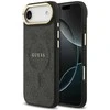 Guess PU Leather 4G Gold Frame MagSafe dėklas skirtas Apple iPhone 17 Air juodos spalvos