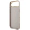 Guess PU Leather 4G Metal Logo Gold Frame dėklas skirtas Apple iPhone Air rožinės spalvos